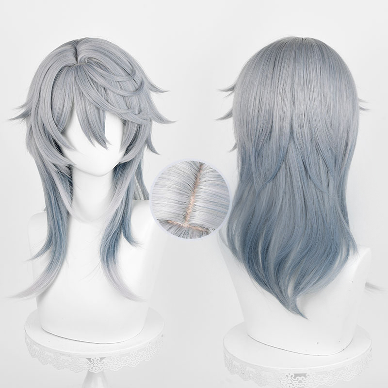 Anime Cosplay Blue Hair - HSR Sunday Косплей Парик 52 см